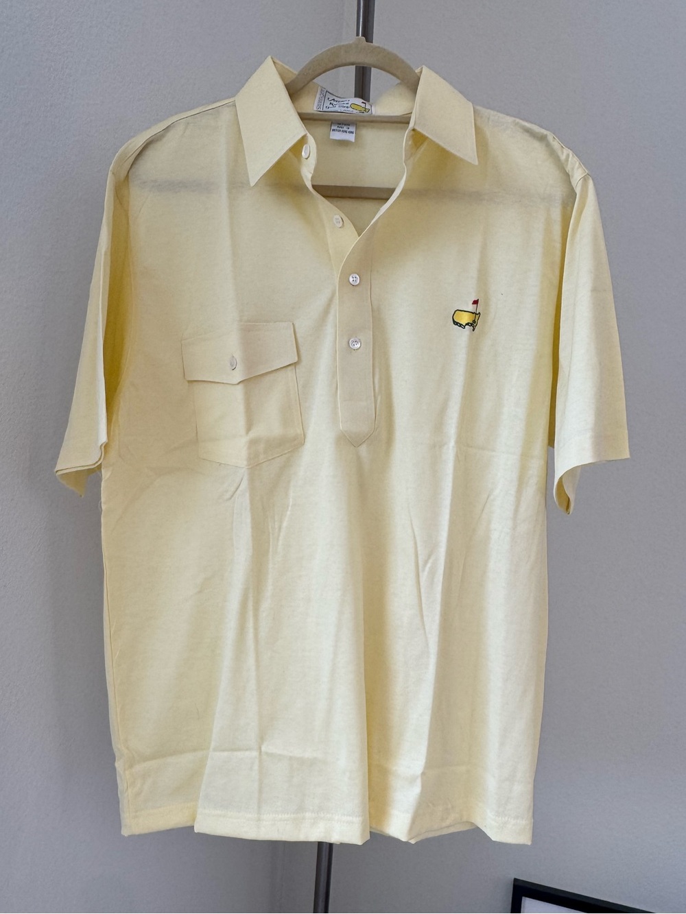 VTG Augusta National Golf Shop Slazenger L Masters - Yellow Polo Shirt Cotton